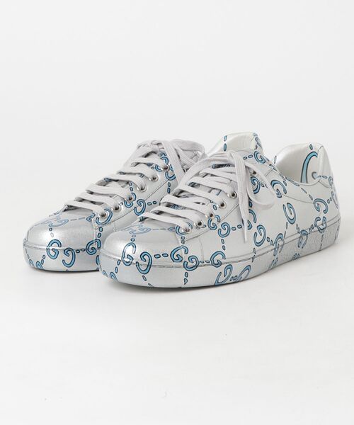 GUCCI（グッチ） ローカットスニーカー 7 シルバー メンズ : ZOZOTOWN