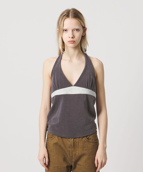 MAISON SPECIAL サイドレースアップホルターネックトップス Side Lace Up Halter Neck Tops