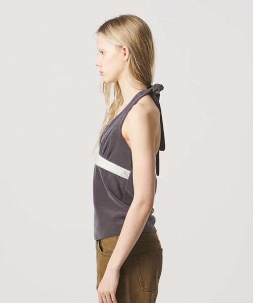 MAISON SPECIAL サイドレースアップホルターネックトップス セール】Side Lace Up Halter Neck Tops/サイドレースアップ