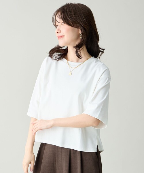 ANY（エニィ） tシャツ オーガニックコットンスムース5分袖Tシャツ