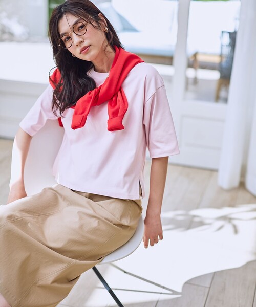ANY（エニィ） tシャツ オーガニックコットンスムース5分袖Tシャツ