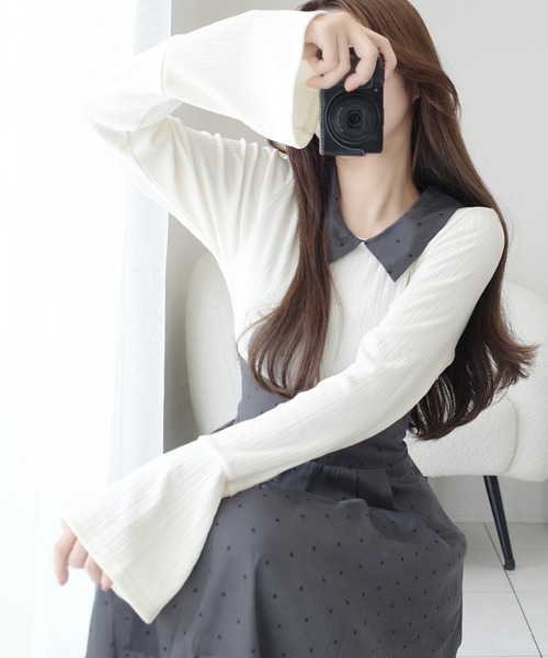 「mily bilet」 ドッキングワンピース SMALL アイボリー レディース_画像2