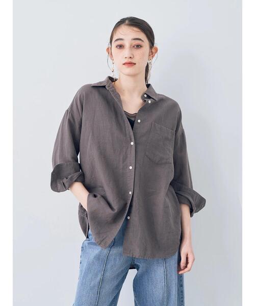 「YECCA VECCA」 長袖シャツ FREE ブルー レディース_画像2