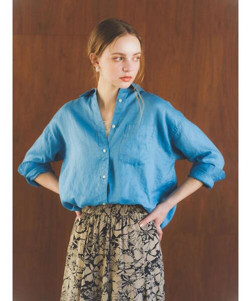 「YECCA VECCA」 長袖シャツ FREE ブルー レディース_画像4