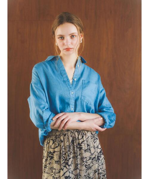 「YECCA VECCA」 長袖シャツ FREE ブルー レディース_画像5