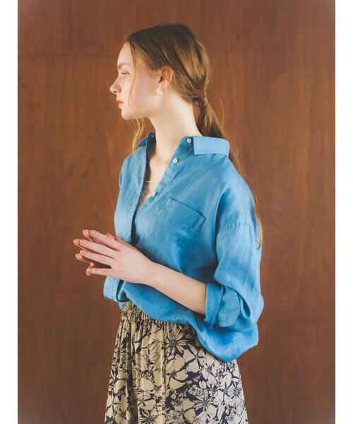 「YECCA VECCA」 長袖シャツ FREE ブルー レディース_画像6