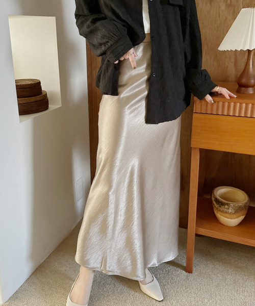 「Eclat one」 スカート M ベージュ レディース_画像3