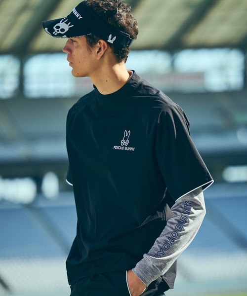 Psycho Bunny（サイコバニー） tシャツ 「GOLF」パイピングライン