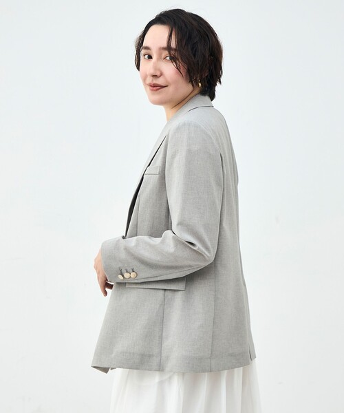 ノーリーズ ソフィ ウォッシャブル ストレッチ ダブル ジャケット 紺ブレ NOLLEY'S Sophi（ノーリーズソフィ）の「ウォッシャブルストレッチ