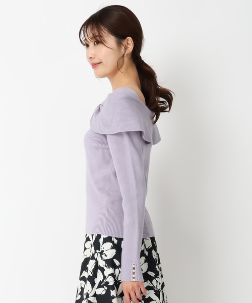 「MISCH MASCH」 長袖ニット フリ- グレー レディース_画像9