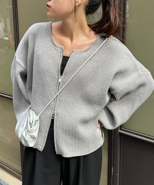 「CIAOPANIC TYPY」 ニットカーディガン ONE SIZE レッド レディース_画像2