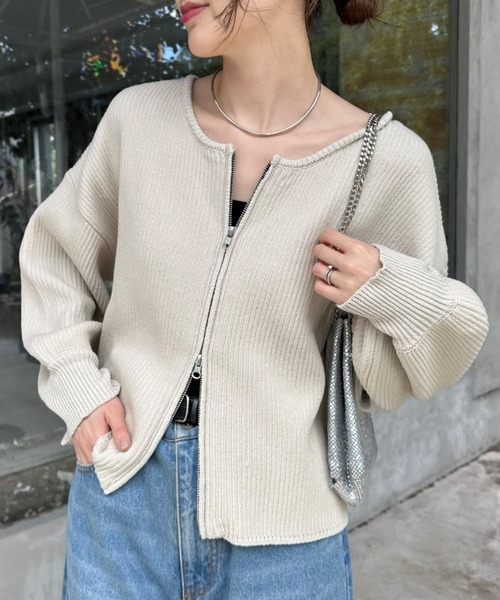 「CIAOPANIC TYPY」 ニットカーディガン ONE SIZE レッド レディース_画像3