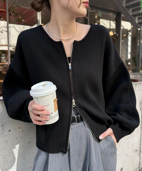 「CIAOPANIC TYPY」 ニットカーディガン ONE SIZE レッド レディース_画像5