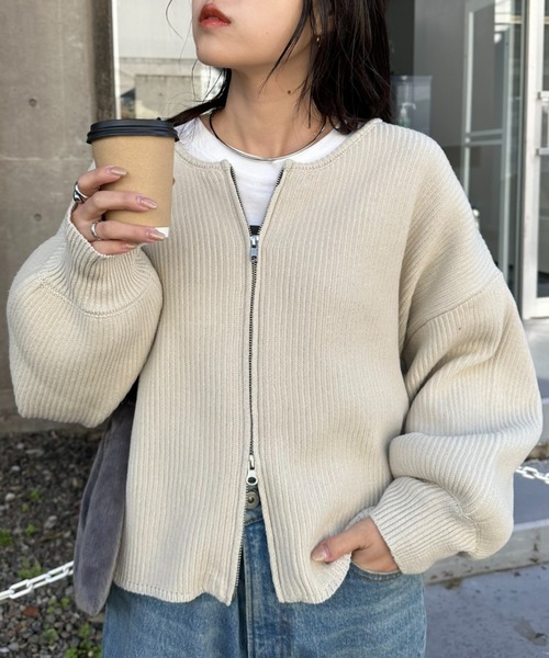 「CIAOPANIC TYPY」 ニットカーディガン ONE SIZE レッド レディース_画像7