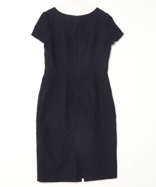 「EFFE BEAMS」 半袖ワンピース 40 ネイビー レディース_画像2