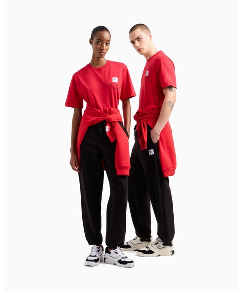 EA7 tシャツ 「エンポリオ アルマーニ EA7」7.CUORE フード付き