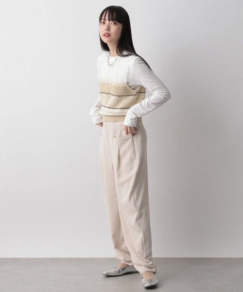 「LOWRYS FARM」 パンツ FREE ネイビー レディース_画像5