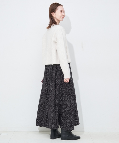 「SLOBE IENA」 長袖ワンピース 36 ブラック レディースの画像