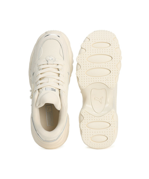 「PUMA」 ローカットスニーカー 25.5cm アイボリー レディース_画像4