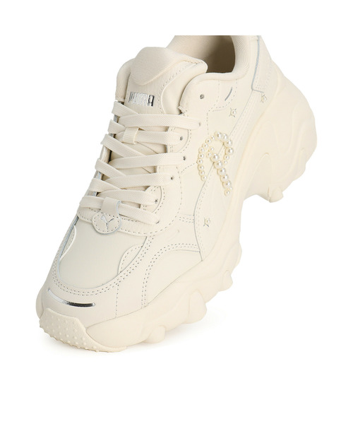 「PUMA」 ローカットスニーカー 25.5cm アイボリー レディース_画像6