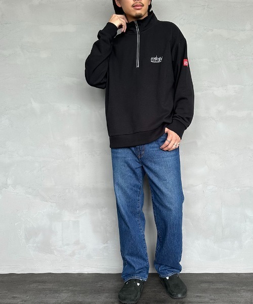 「Manhattan Portage」 スウェットカットソー X-LARGE グレイッシュベージュ レディース_画像2