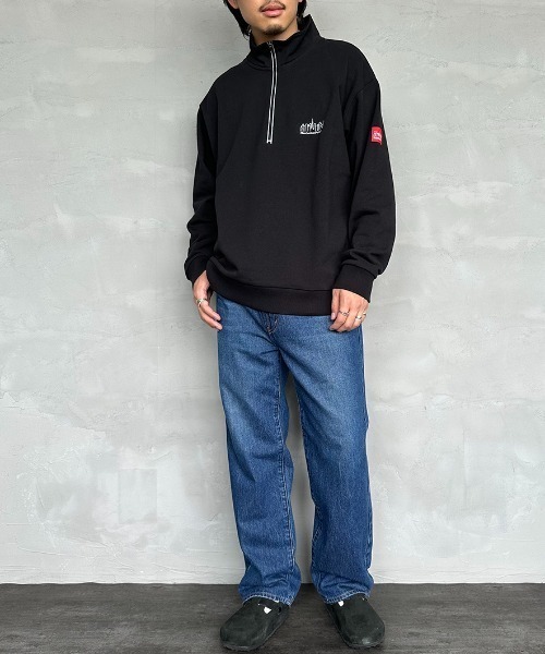 「Manhattan Portage」 スウェットカットソー X-LARGE グレイッシュベージュ レディース_画像3