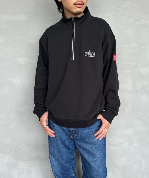 「Manhattan Portage」 スウェットカットソー X-LARGE グレイッシュベージュ レディース_画像6