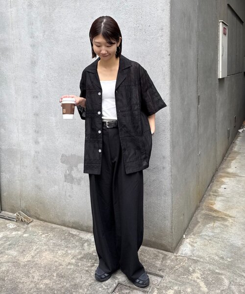 ブラウス シャツ 「UNISEX」レース刺繍シャツ/WEB限定カラーあり レディース メンズの画像