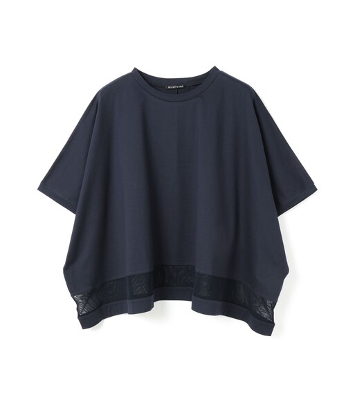 tシャツ mizuiro ind メッシュヘムワイドプルオーバー レディースの画像