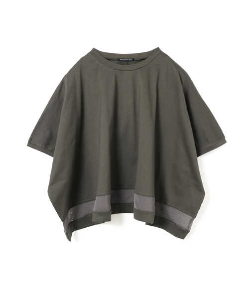 tシャツ mizuiro ind メッシュヘムワイドプルオーバー レディースの画像