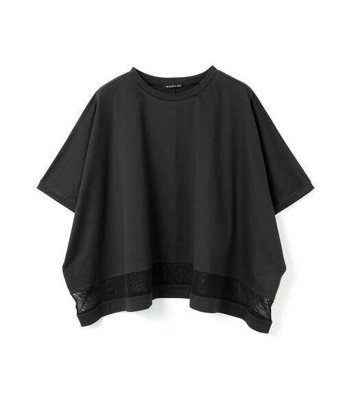 tシャツ mizuiro ind メッシュヘムワイドプルオーバー レディースの画像