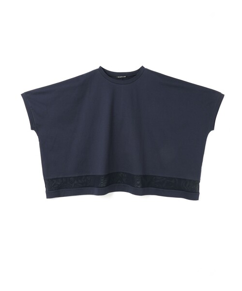 tシャツ mizuiro ind メッシュヘムワイドプルオーバー レディースの画像