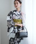 浴衣 浴衣 単品 utatane 白地に墨色の...の詳細画像4