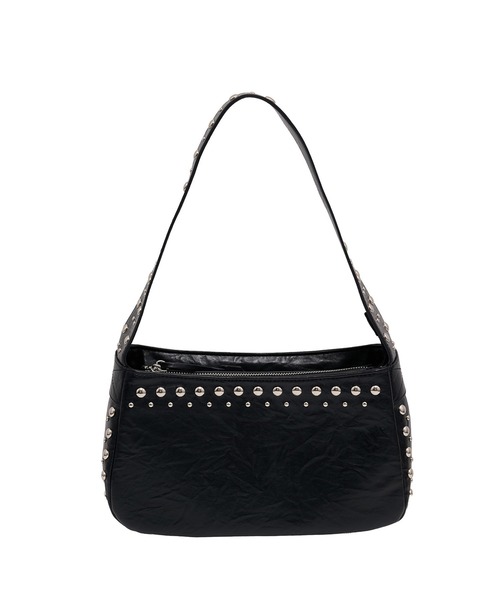 ショルダーバッグ Over Stud Leather Shoulder Bag/オーバースタッズ 