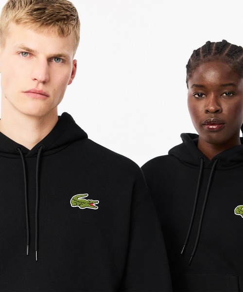 「LACOSTE」 プルオーバーパーカー X-SMALL ブラック メンズ_画像5