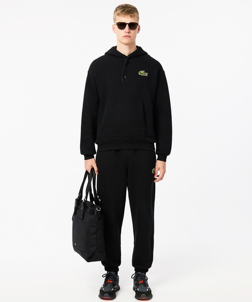 「LACOSTE」 プルオーバーパーカー X-SMALL ブラック メンズ_画像9