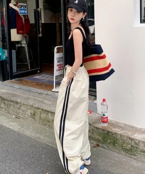 ワイドパンツ パンツ サイドライン  ワイドパンツ レディース | ブランド登録なし | 05