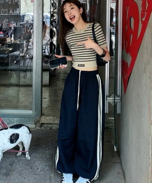 ワイドパンツ パンツ サイドライン  ワイドパンツ レディース | ブランド登録なし | 06