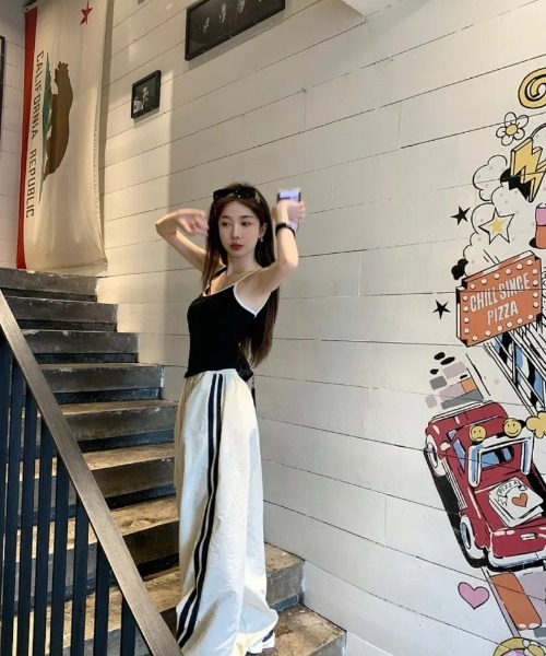 ワイドパンツ パンツ サイドライン  ワイドパンツ レディース | ブランド登録なし | 14
