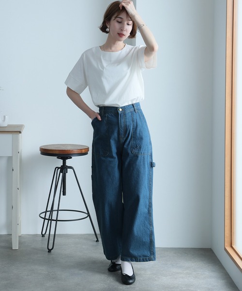 「ElegChic」 「LARU」デニムパンツ M ワンウォッシュ レディース_画像5