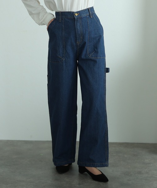 「ElegChic」 「LARU」デニムパンツ M ワンウォッシュ レディース_画像6