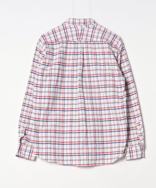 「GLOBAL WORK」 チェック柄長袖シャツ X-LARGE レッド レディース_画像2