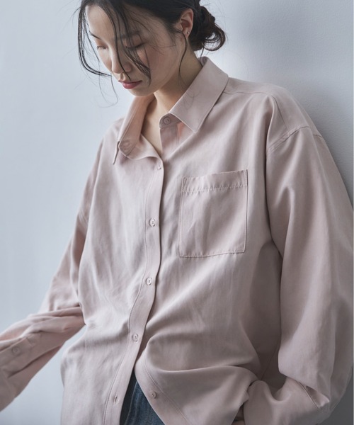 「feepur」 長袖シャツ MEDIUM ブルーグレー レディース_画像2