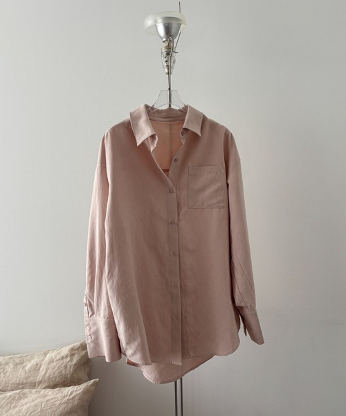 「feepur」 長袖シャツ MEDIUM ブルーグレー レディース_画像6