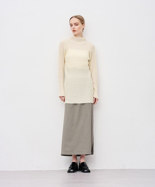 「uncrave」 ロングスカート 1 グレー レディース_画像5