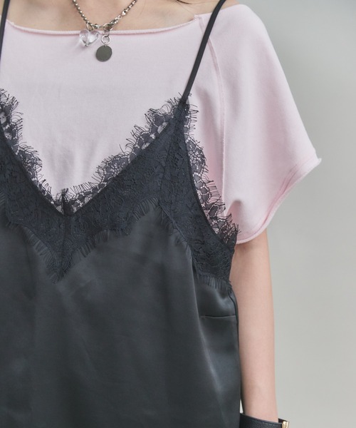「MIRROR STOKE」 キャミソールワンピース MEDIUM ブラック レディース_画像9