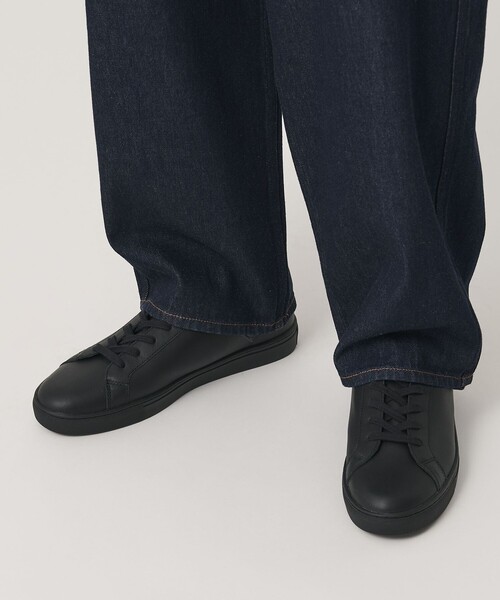 BEAUTY&YOUTH ブラックレザーシューズ US8 BEAUTY＆YOUTH UNITED ARROWS 撥水 防水 スニーカー スタンダード