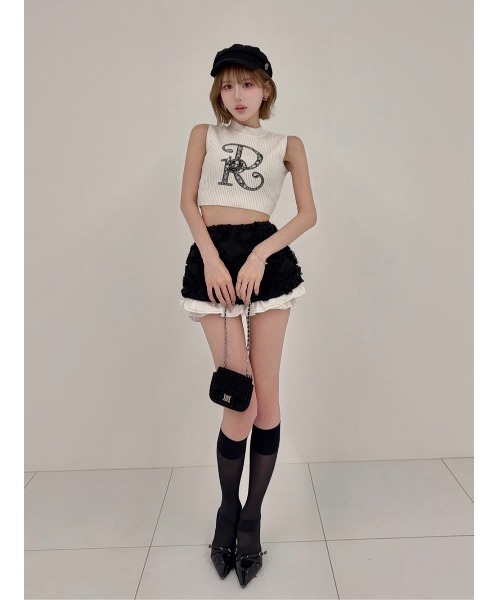 Darich（ダーリッチ） スカート クチュールライクフリルミニスカート