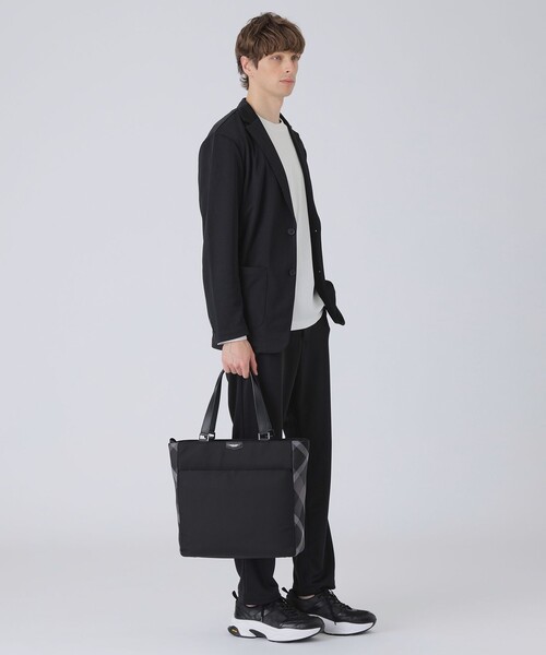 【美品】ブラックレーベル クレストブリッジ トートバッグ 肩掛け 黒 A4可 BLACK LABEL CRESTBRIDGE（ブラックレーベル クレストブリッジ