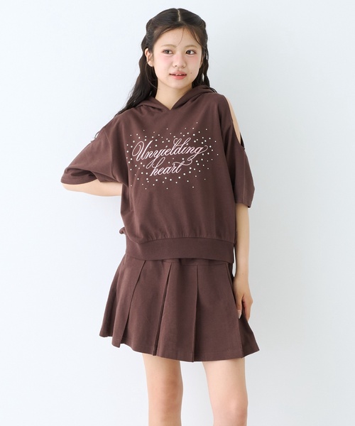 loncino セットアップ 希少‼️ 美品 LOVETOXIC セットアップ 「LTXC/綿100%」オープンショルダー半袖ミニ裏